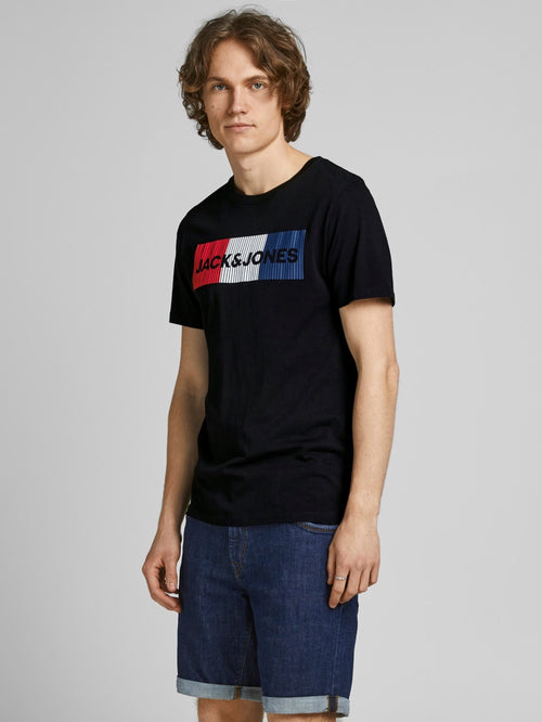 Ecorp Logo Tee O-Neck - Black PLAY - Jack & Jones