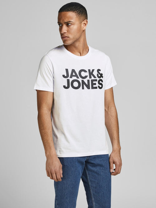 Ecorp Logo Tee O-Neck - Hvit - Jack & Jones