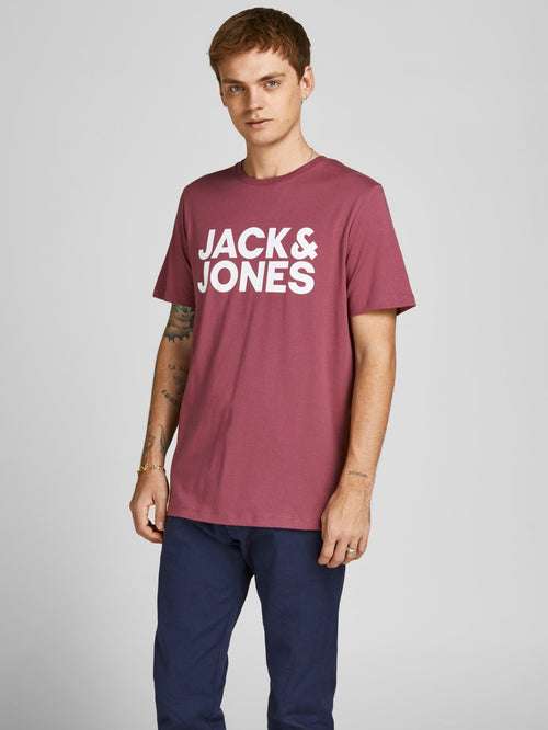 Ecorp Logo Tee O-Neck - Hawthorn Rose - Jack & Jones