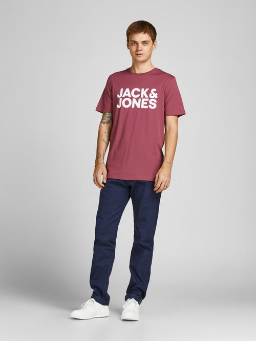 Ecorp Logo Tee O-Neck - Hawthorn Rose - Jack & Jones