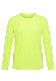 Langermet Trenings T-shirt - Neon Gul