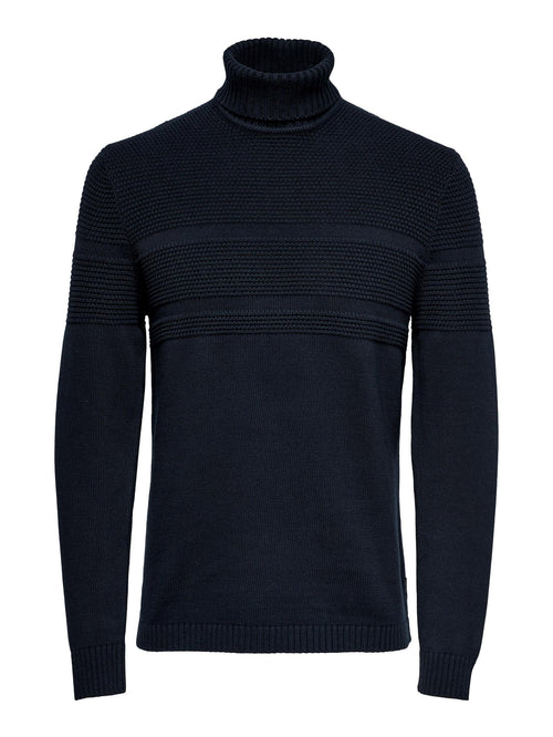 Bace Roll Neck - Dark Navy - Only & Sons