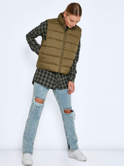 Marcus Puff Vest - Burnt Olive - Noisy May 6