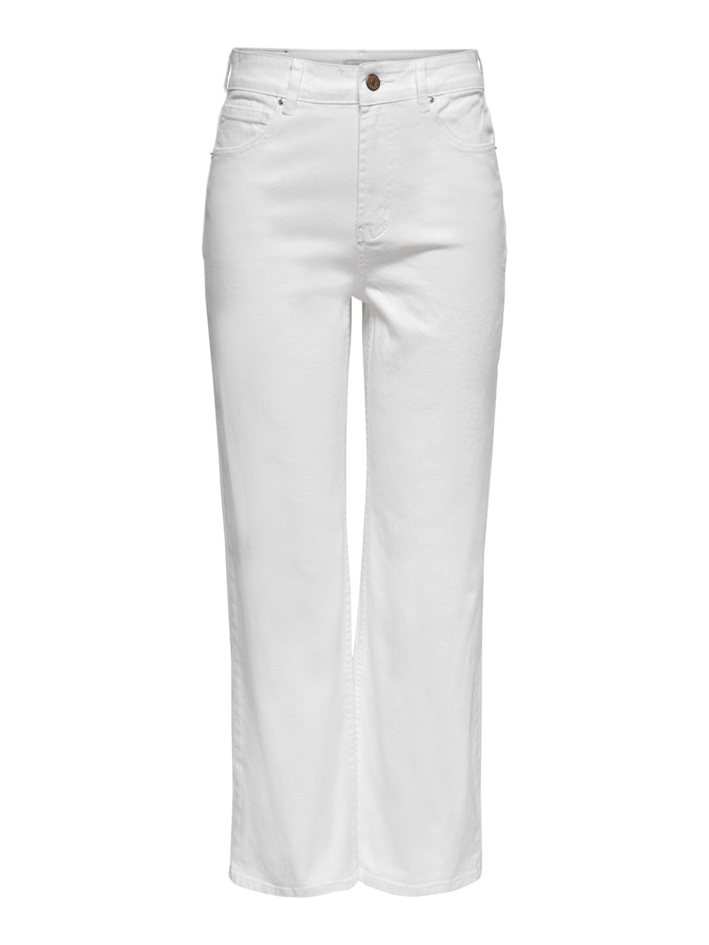 Brede high waist jeans - Hvit - ONLY 8