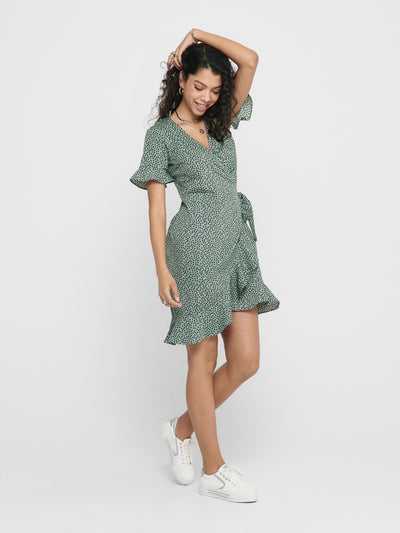 Olivia Wrap Dress - Chinois Green - ONLY 5