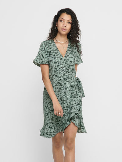 Olivia Wrap Dress - Chinois Green - ONLY 3