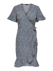 Olivia Wrap Dress - Blue Mirage