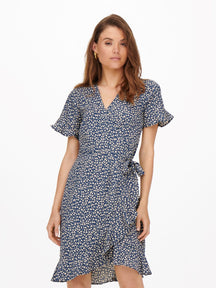 Olivia Wrap Dress - Blue Mirage