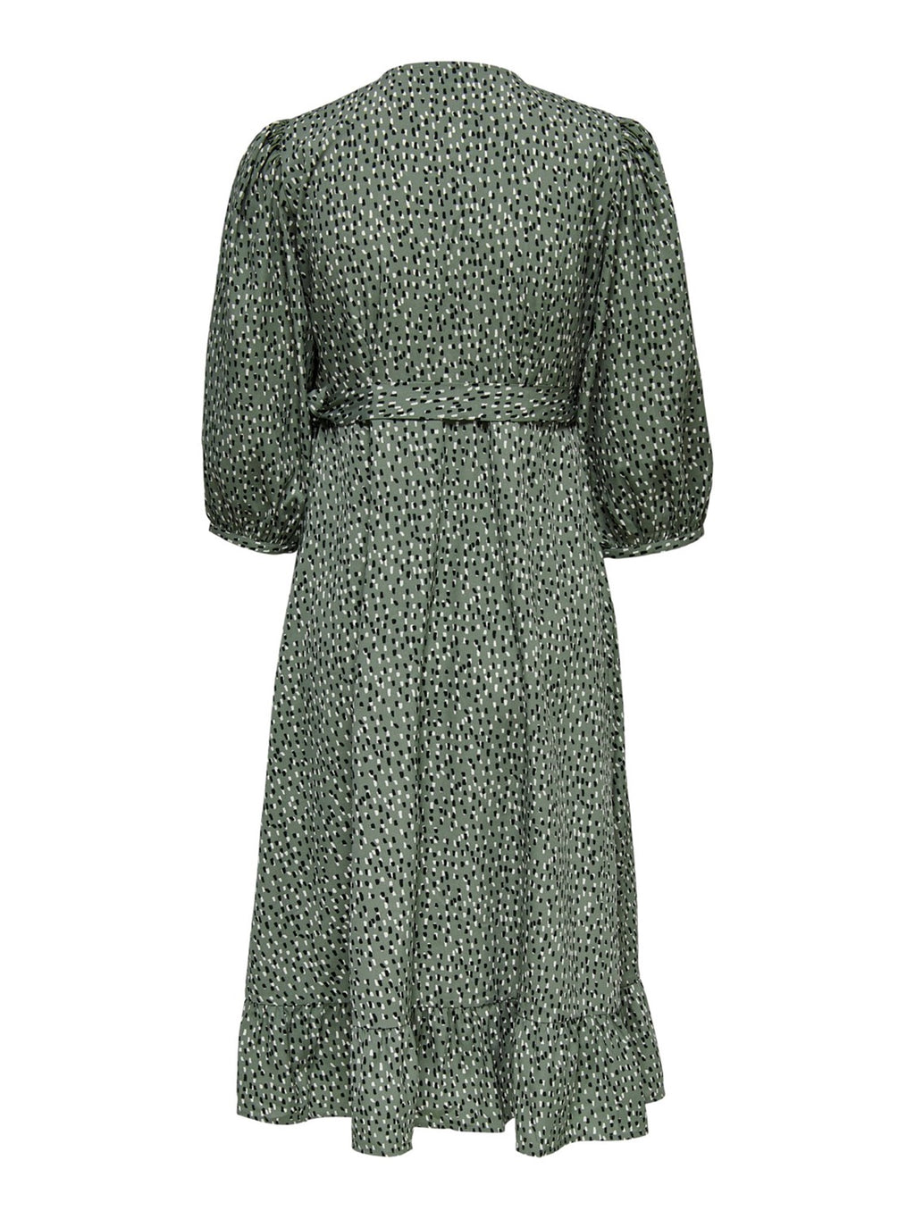 Olivia 3/4 Wrap Midi Dress - Balsam Green