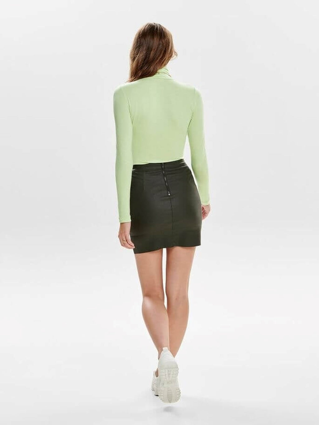 ONLBASE faux leather skirt otw - Peat