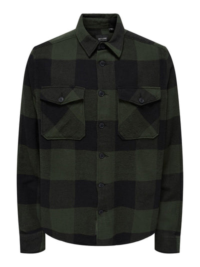 Milo Mønstrete Overshirt - Forest Night - Only & Sons 5