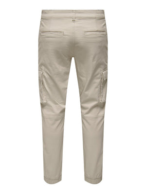 Cam Stage Cargo Pants - Silver Lining - Only & Sons