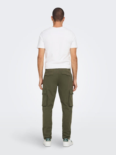 Next Cargo Pants - Olive Night - Only & Sons 3