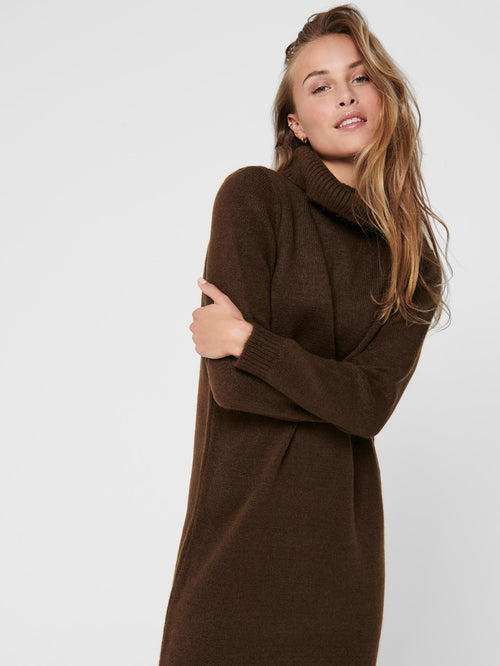 Brandie Roll Neck Dress - Chicory Coffee - ONLY