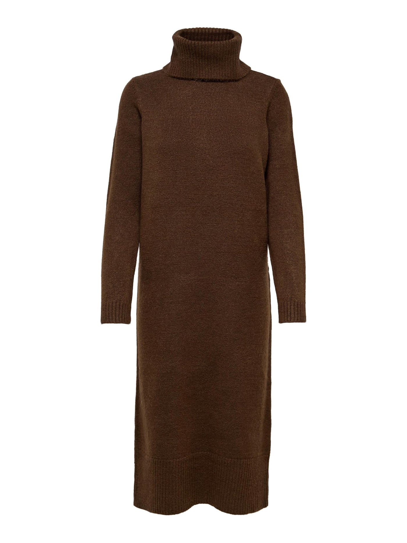 Brandie Roll Neck Dress - Chicory Coffee - ONLY 5