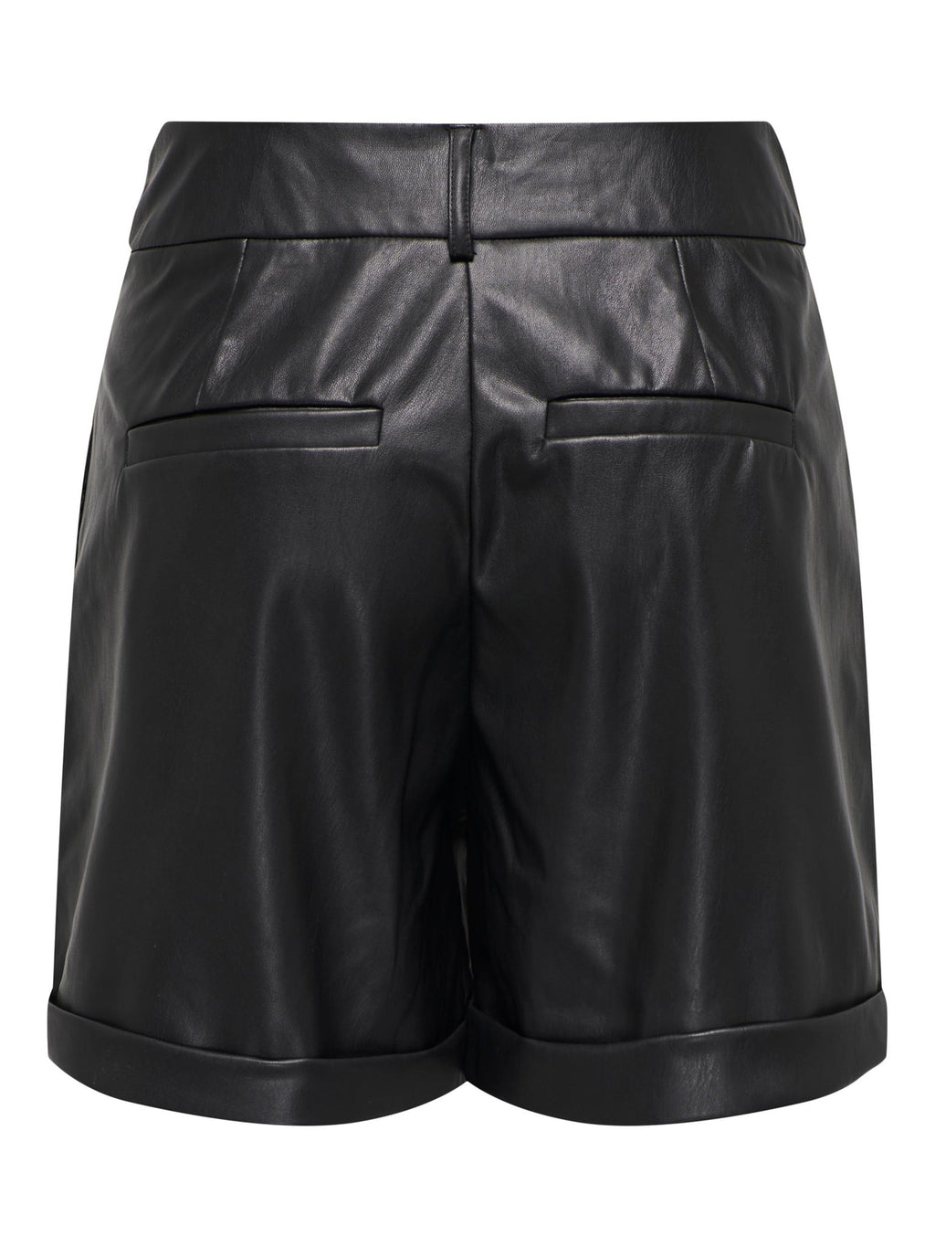 Emy Faux Leather Shorts - Svart