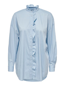 Sofia Frill Bluse - Airy blue