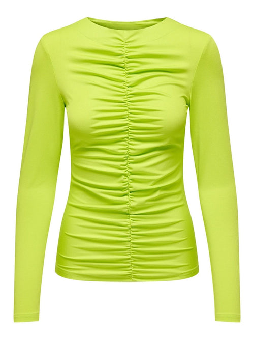 Sofie Langermet Bluse - Lime Punch - ONLY