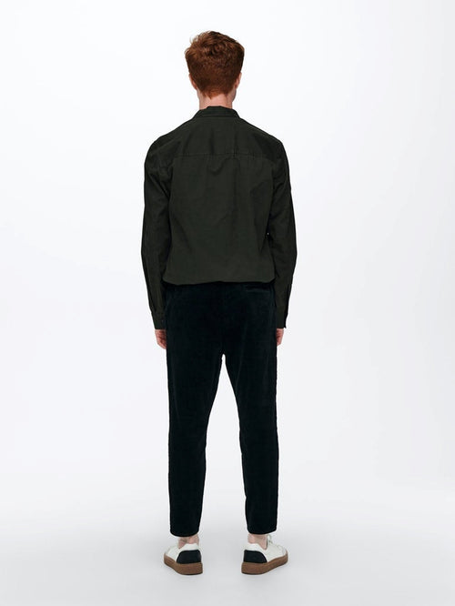Linus Cropped Cord - Svart - Only & Sons