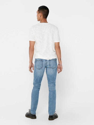 Loom Slim Fit Can Jeans - Blue Denim - Only & Sons 4