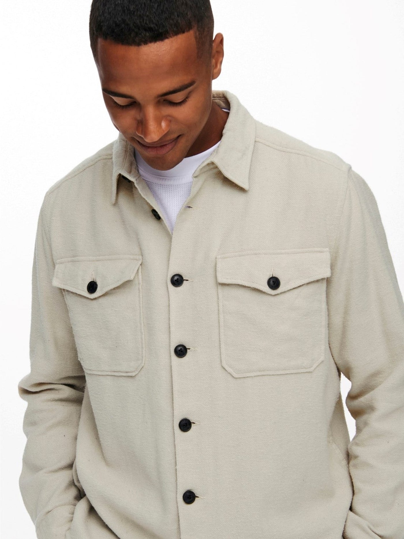 Milo Overshirt - Pelican - Only & Sons 5