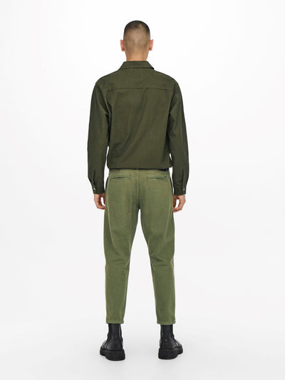 Avi Beam Chino Twill Pants - Olive Night - Only & Sons 4