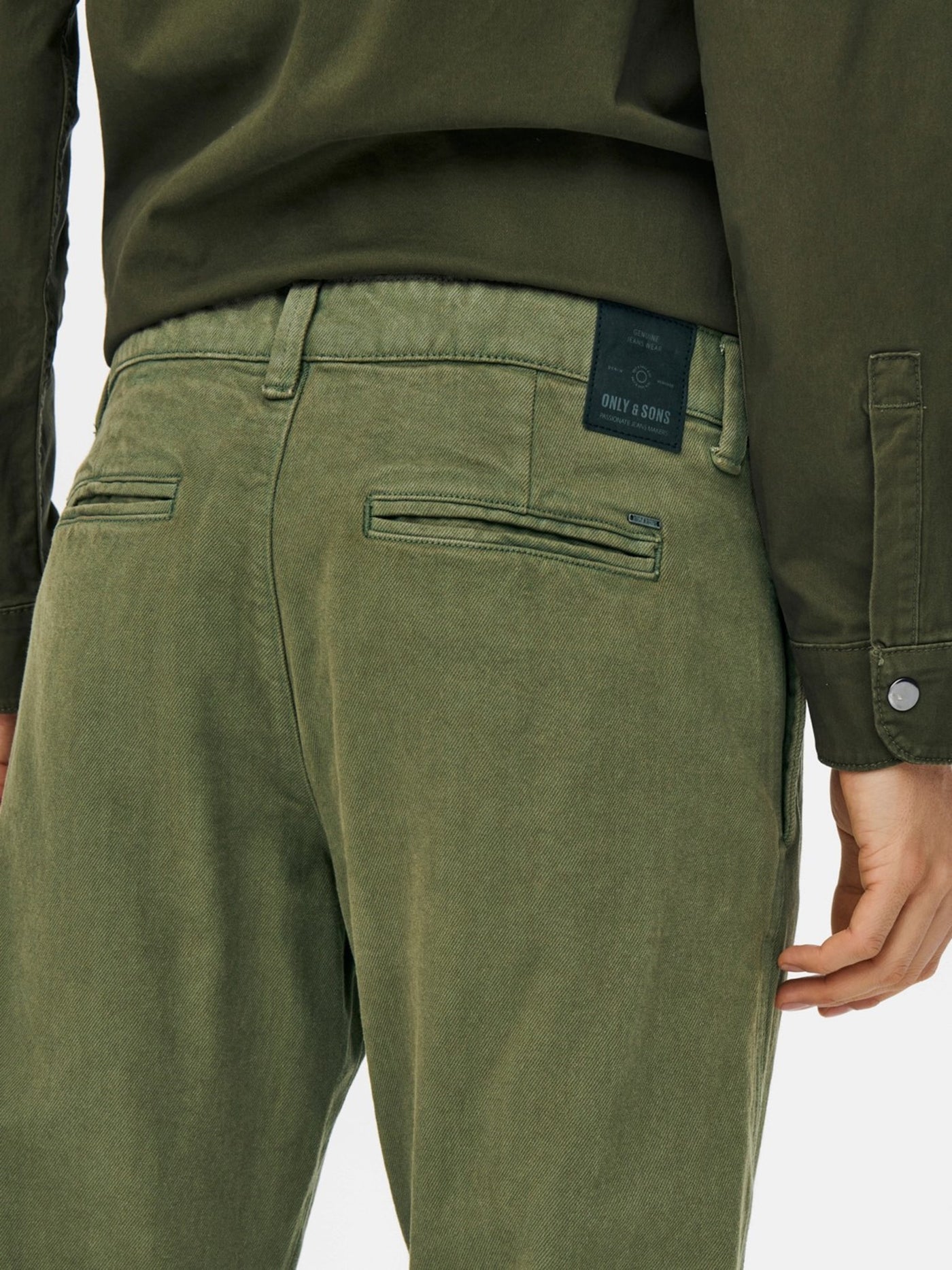 Avi Beam Chino Twill Pants - Olive Night - Only & Sons 2