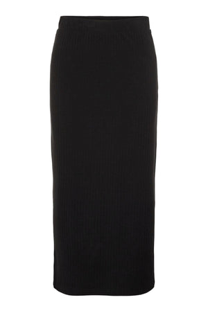 PCKYLIE mw midi skirt - Svart