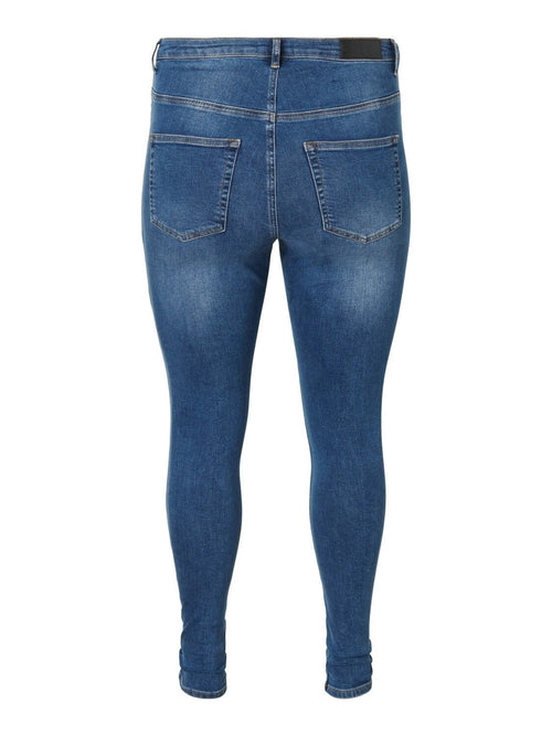 Lora Jeans high waisted (Curve) - Medium blå denim - Vero Moda Curve