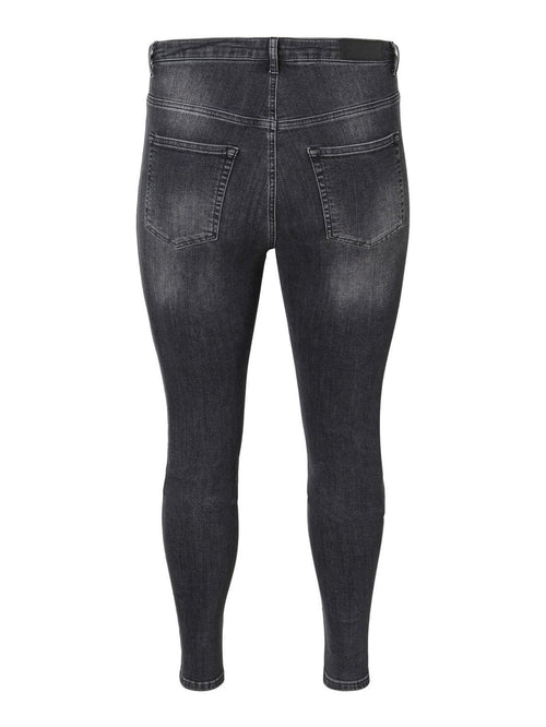 Lora Jeans high waisted (Curve) - Svart-grå denim - Vero Moda Curve