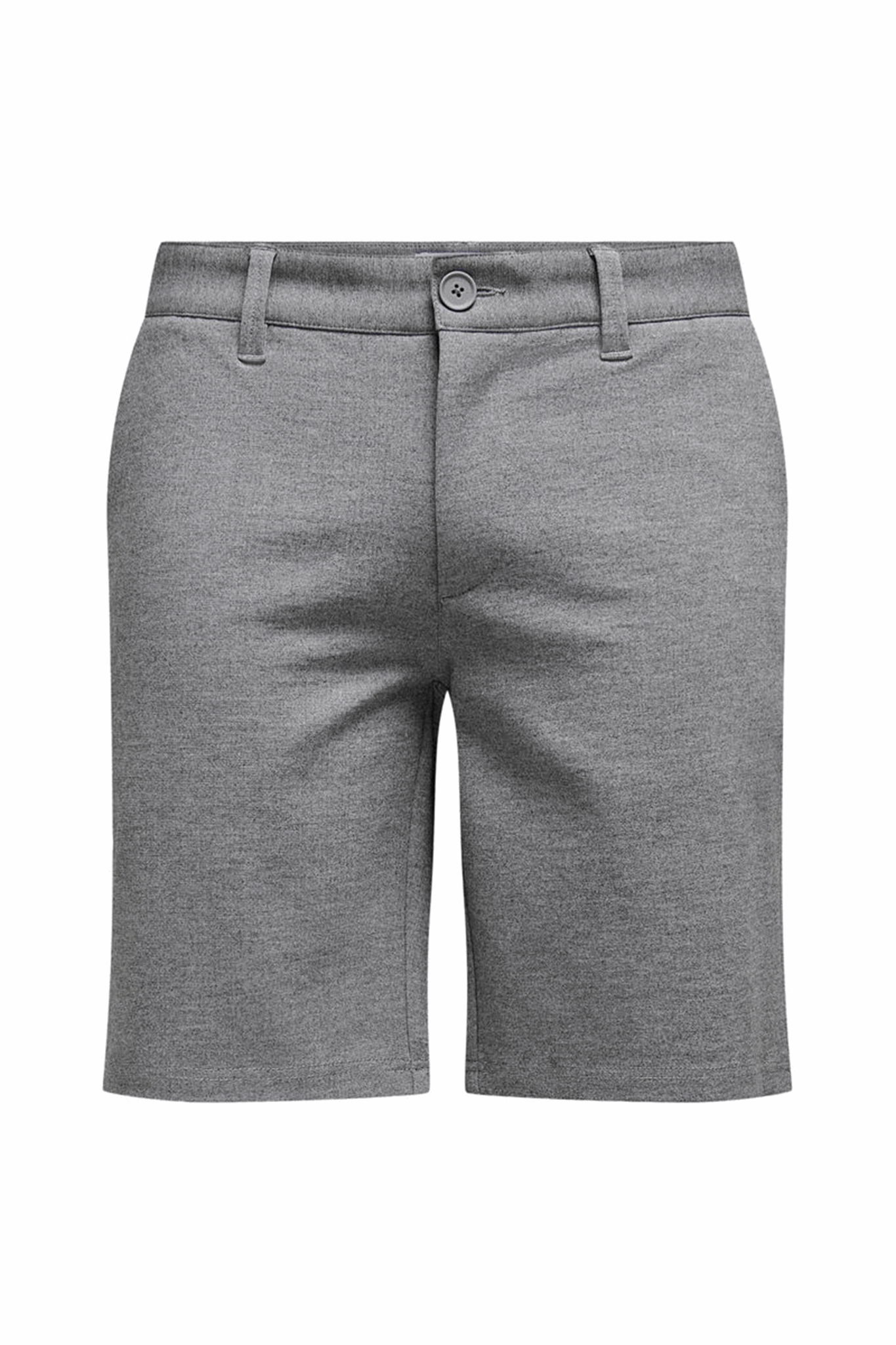 Chino Shorts - Grey Melange - TeeShoppen 2