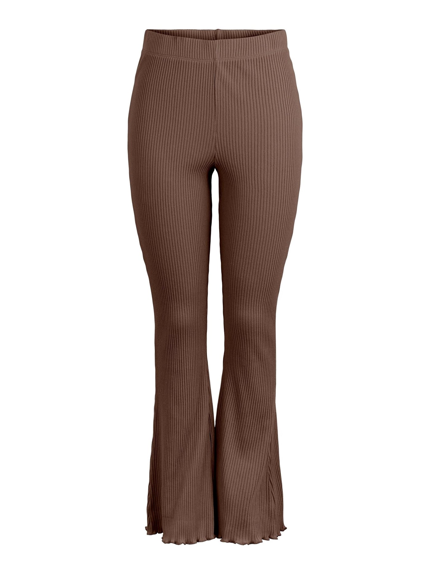 Sigrud High Waist Flared Pants - Mustang - PIECES