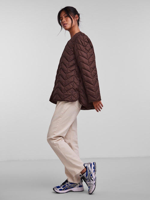Fawn Short Quilted Jacket - Chicory Coffee - PIECES