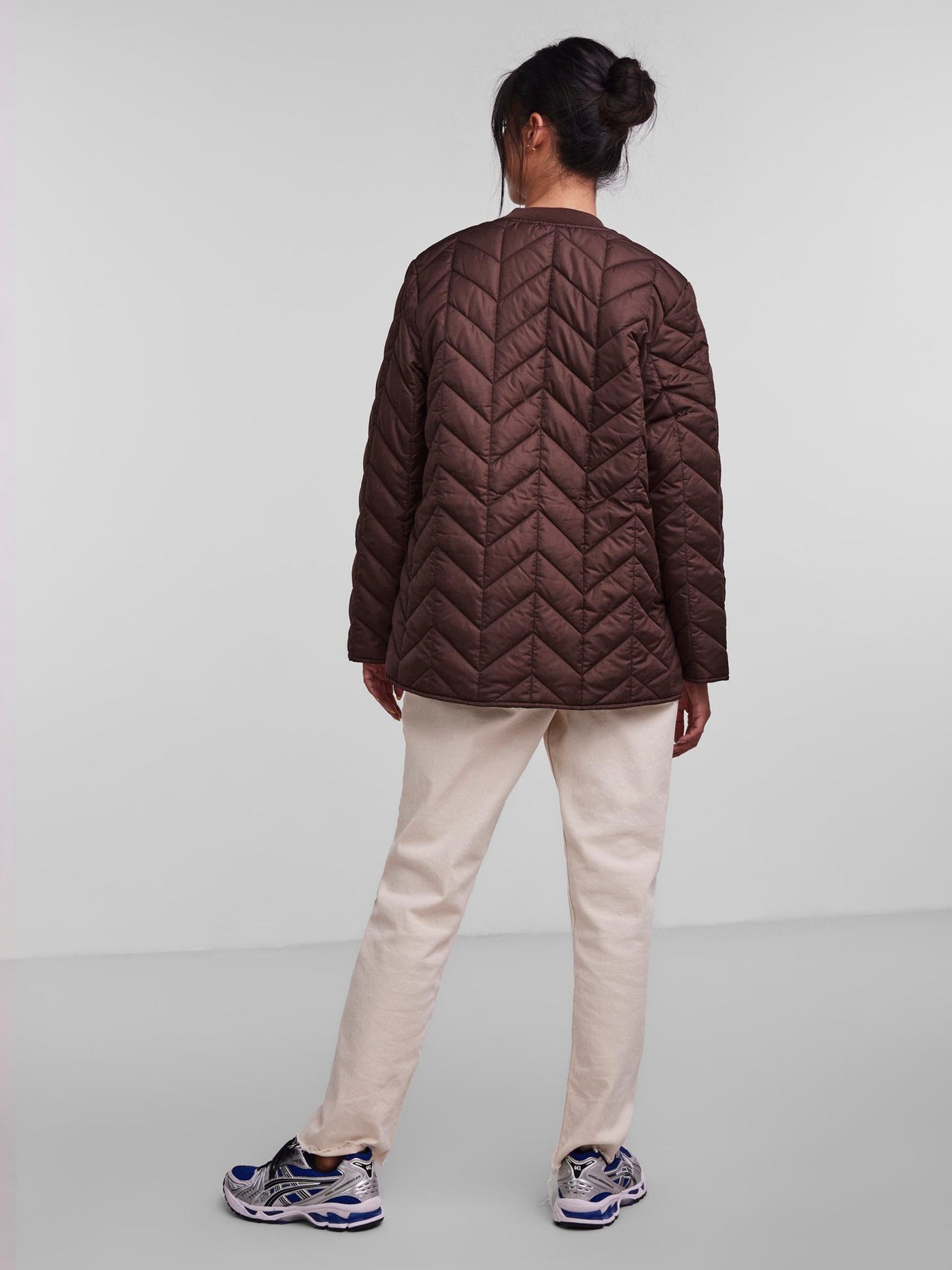 Fawn Short Quilted Jacket - Chicory Coffee - PIECES 3
