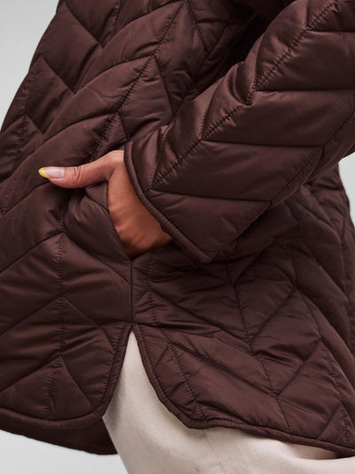 Fawn Short Quilted Jacket - Chicory Coffee - PIECES 4