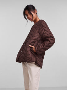 Fawn Short Quilted Jacket - Chicory Coffee