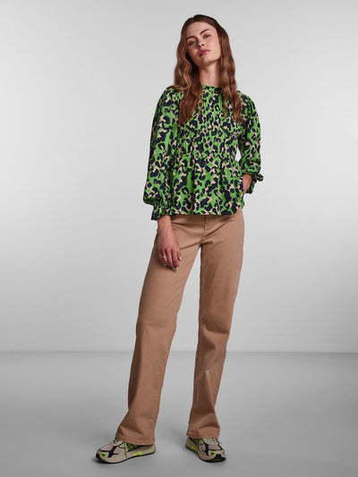 Meline Bluse - Grass Green - PIECES 3