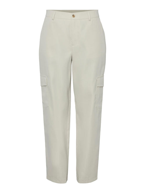 Sille Cargo Pants - White Pepper - PIECES
