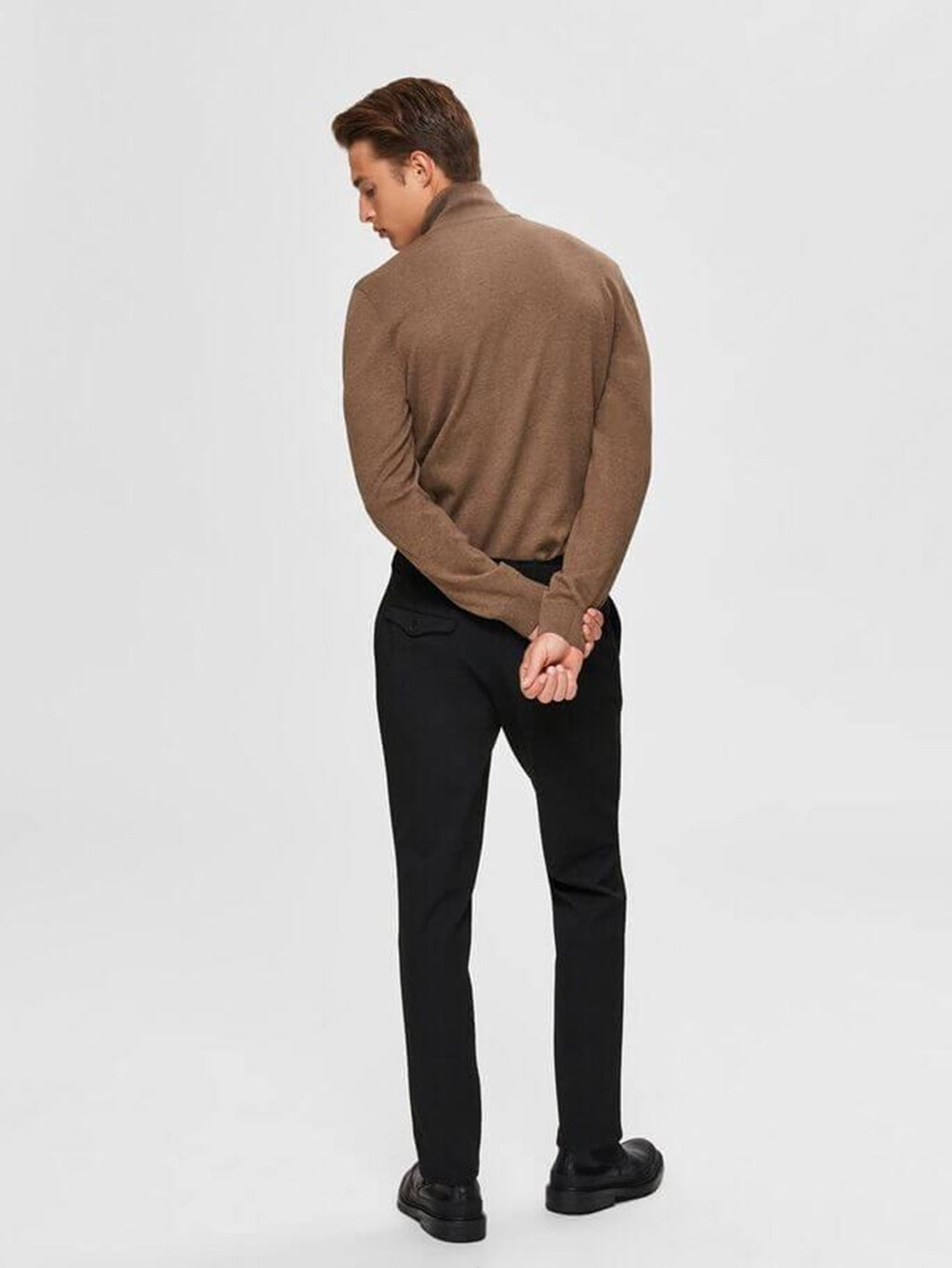 Pima half zip pullover - Brun