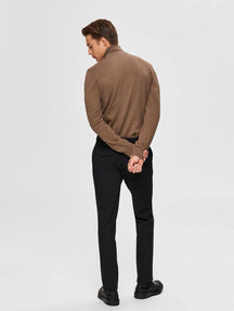 Pima half zip pullover - Brun