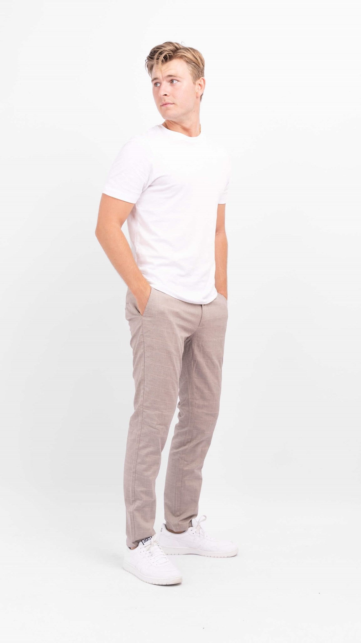 Mark Pants ruter - Beige - Only & Sons 3