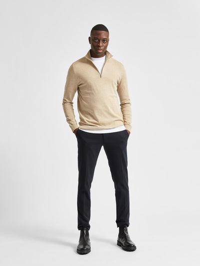 Pima half zip pullover - Kelp Melange - Selected Homme 2