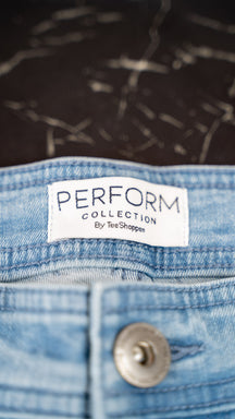 Performance Denim Shorts - Lyse Blå