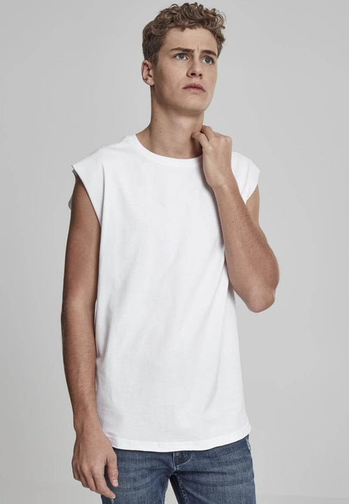 Sleeveless T-shirt - Hvit - TeeShoppen