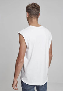 Sleeveless T-shirt - Hvit
