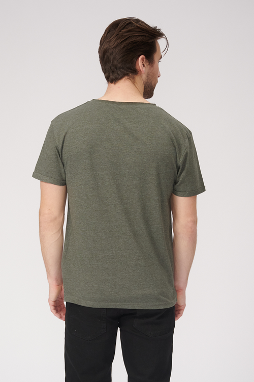 Raw Neck T-shirt - Grønn - TeeShoppen