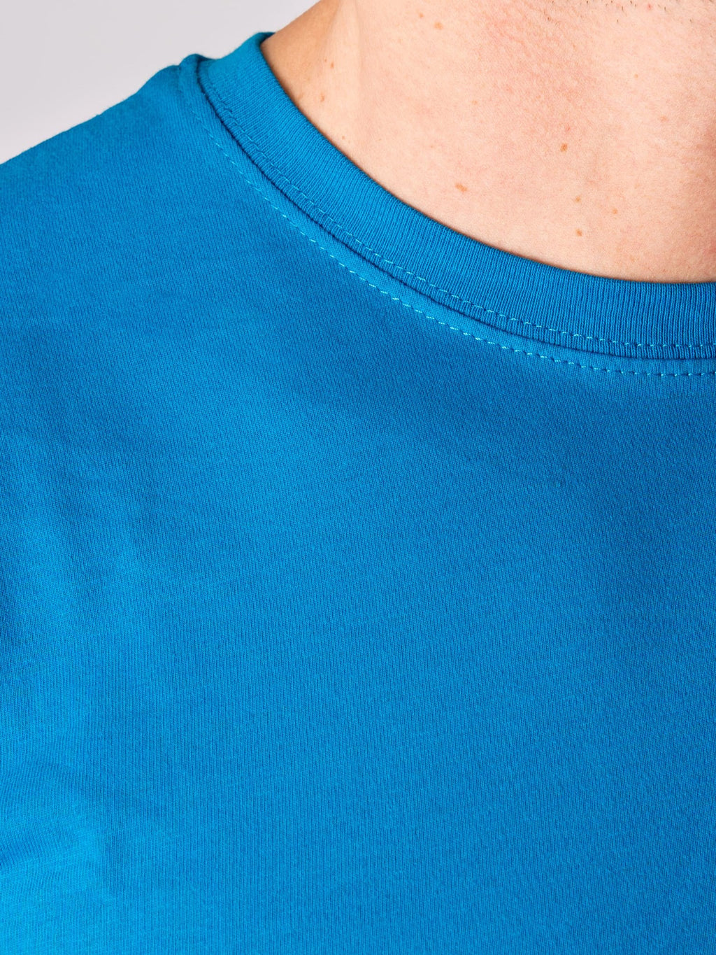 Økologisk Basic T-shirt - Turkis Blå