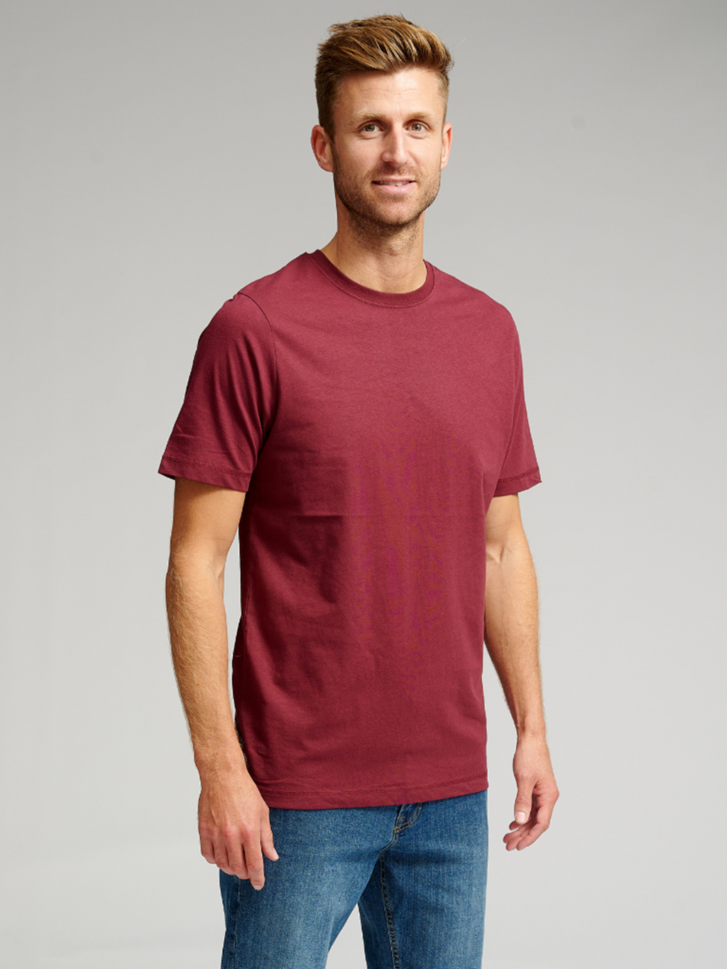 Økologisk Basic T-shirt - Burgunder