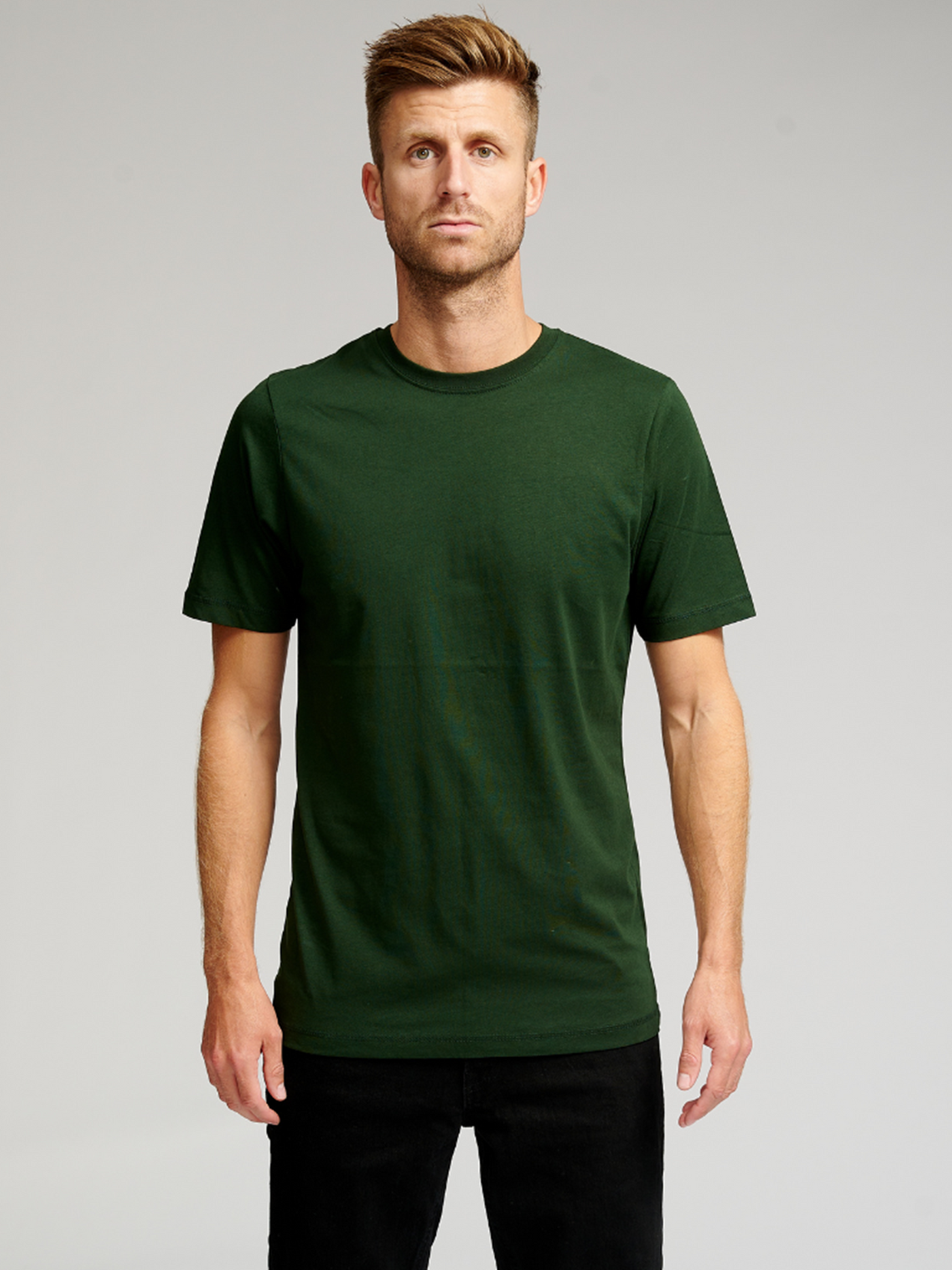 Økologisk Basic T-shirt - Mørk Grønn - TeeShoppen
