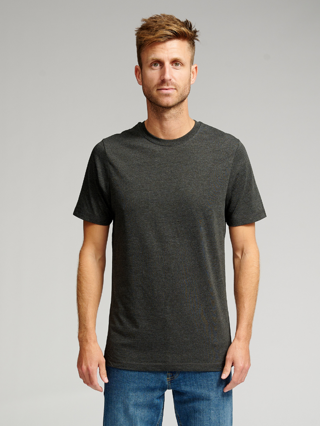 Økologisk Basic T-shirt - Mørkegrå